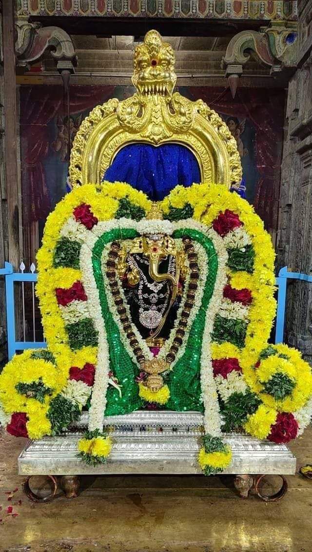 பிள்ளையார்பட்டி ஸ்ரீ கற்பக விநாயகர் திருக்கோயில் விநாயகர் சதுர்த்தி பெருவிழா  தொடங்கியது..