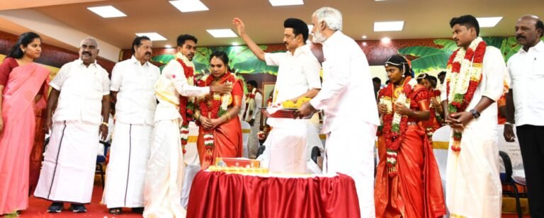 இந்து சமய அறநிலையத் துறையின் திருக்கோயில்கள் சார்பில் 34 இணைகளுக்கான திருமணங்கள்: முதல்வர் மு.க.ஸ்டாலின் பங்கேங்பு…