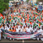 காரைக்குடியில் “மூவர்ணக்கொடி சிந்தூர் பேரணி” :பாஜக மாவட்ட தலைவர் பாண்டித்துரை தொடங்கி வைத்தார்..