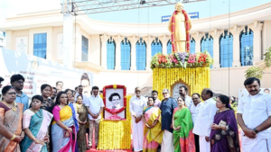 ‘கலைவாணர்’ என்.எஸ்.கிருஷ்ணன் திருவுருவச் சிலை : முதல்வர் மு.க.ஸ்டாலின் திறந்து வைத்தார்..