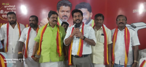 அமமுக மாநில அம்மா பேரவை இணைச் செயலாளர் மருங்கி பட்டி ரமேஷ் தவெகவில் இணைந்தார்..