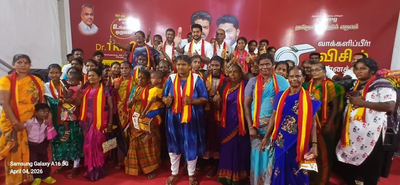 காரைக்குடியில் மாற்று கட்சியினர் தவெக-வில் இணைந்தனர்..