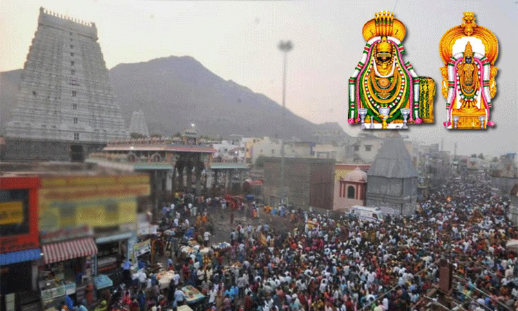 வைகாசி மாத பௌர்ணமி : திருவண்ணாமலையில் லட்சக்கணக்கான பக்தர்கள் கிரிவலம்…