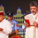 கர்நாடகாவின் புதிய முதல்வராக டி.கே.சிவக்குமார் பதவியேற்பு..